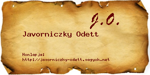 Javorniczky Odett névjegykártya